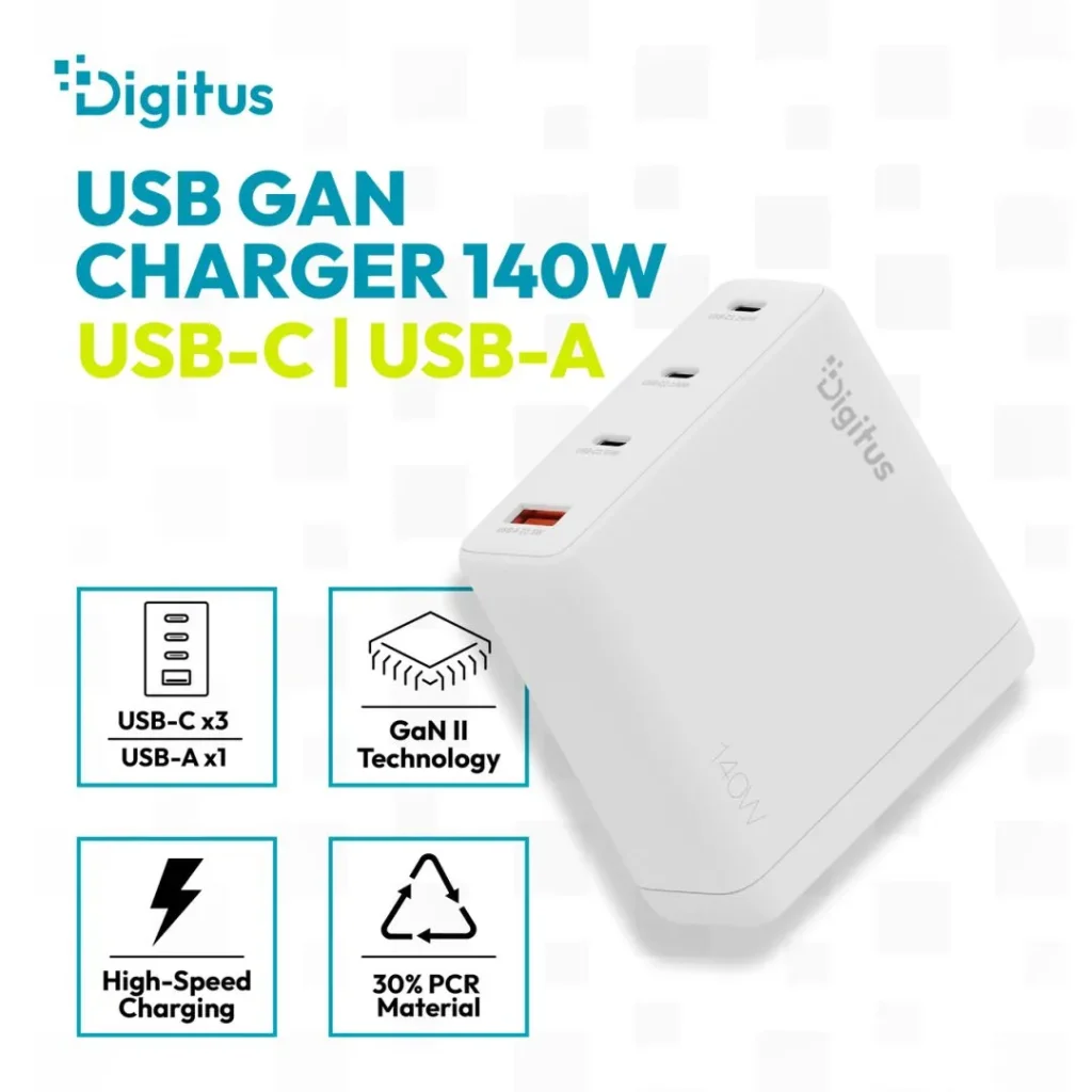 Digitus USB GaN Charger 140W White - Image 6