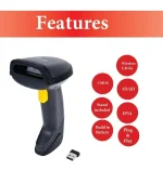 EQuip Wireless 2D Barcode Scanner with Stand Vonalkódolvasó Black - Image 16