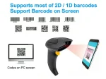 EQuip Wireless 2D Barcode Scanner with Stand Vonalkódolvasó Black - Image 18