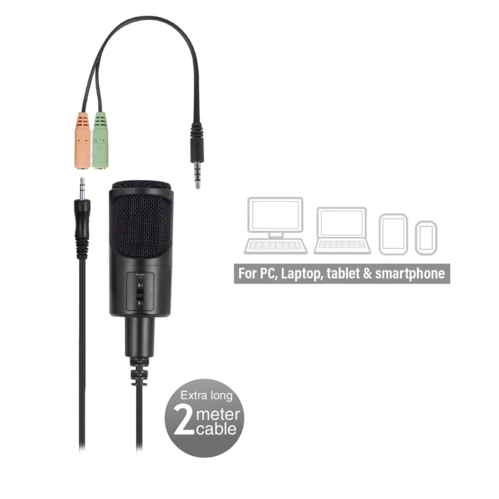 Ewent EW3552 Multimedia Microphone with noise cancelling Black - Image 3
