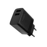 FIXED hálózati töltő, 2*USB-A kimenet, 17W + USB/mikro USB kábel, fekete - Image 5