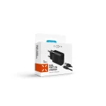 FIXED hálózati töltő, 2*USB-A kimenet, 17W + USB/mikro USB kábel, fekete - Image 8