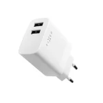 FIXED hálózati töltő, 2*USB-A kimenet, 17W + USB/USB-C kábel, fehér - Image 5