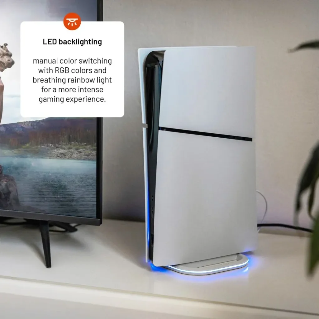 FIXED LED Stand for PlayStation 5, 5 (Slim) and 5 Pro, White - Image 6