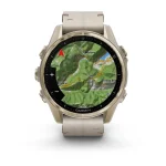 Garmin fenix 8 43mm AMOLED Sapphire, Soft Gold with Limestone Leather Band - Image 5