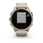 Garmin fenix 8 43mm AMOLED Sapphire, Soft Gold with Limestone Leather Band - Image 9
