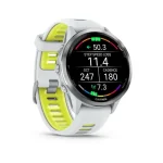 Garmin Forerunner 970 Titanium with Whitestone Case and Whitestone/Translucent Amp Yellow Band - Image 4