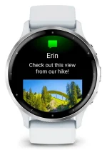 Garmin Venu 3 Silver Stainless Steel Bezel with Whitestone Case and Silicone Band - Image 9