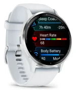 Garmin Venu 3 Silver Stainless Steel Bezel with Whitestone Case and Silicone Band - Image 10
