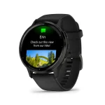 Garmin Venu 3 Slate Stainless Steel Bezel with Black Case and Silicone Band - Image 2
