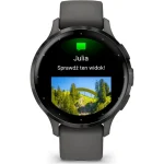 Garmin Venu 3S Slate Stainless Steel Bezel with Pebble Grey Case and Silicone Band - Image 2
