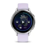 Garmin Venu 4 41mm Silver with Periwinkle Silicone Band - Image 3