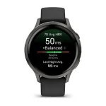 Garmin Venu 4 41mm Slate with Black Silicone Band - Image 2