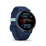 Garmin Vivoactive 5 Metallic navy Aluminium bezel with navy case and silicone band - Image 3
