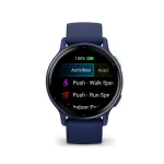 Garmin Vivoactive 5 Metallic navy Aluminium bezel with navy case and silicone band - Image 5