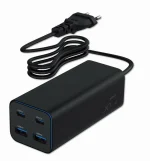 Gembird 4-port 100W GaN USB PowerDelivery fast charger Black