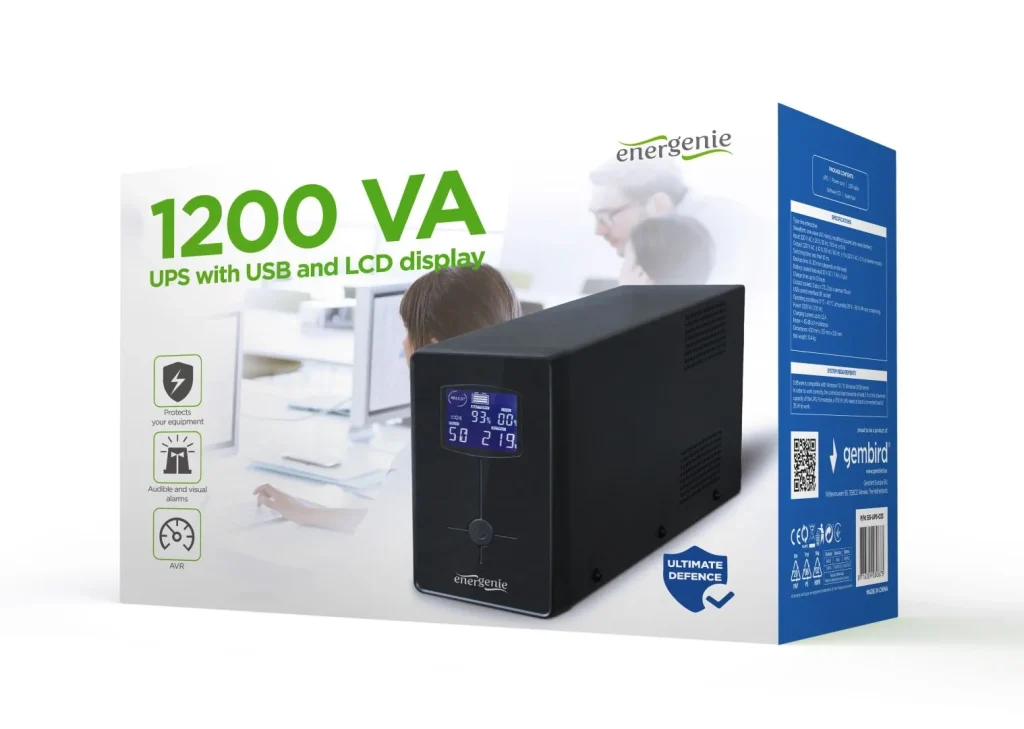 Gembird EG-UPS-033 LCD 1200VA UPS - Image 3