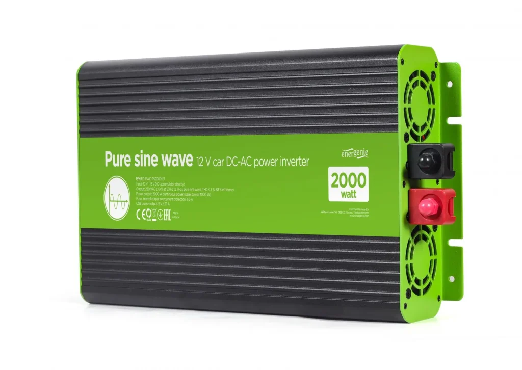 Gembird Energenie 12V Pure sine Wave Car DC-AC Power Inverter 2000W - Image 2