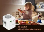 Gembird Grounded universal travel power adapter 20W White - Image 4