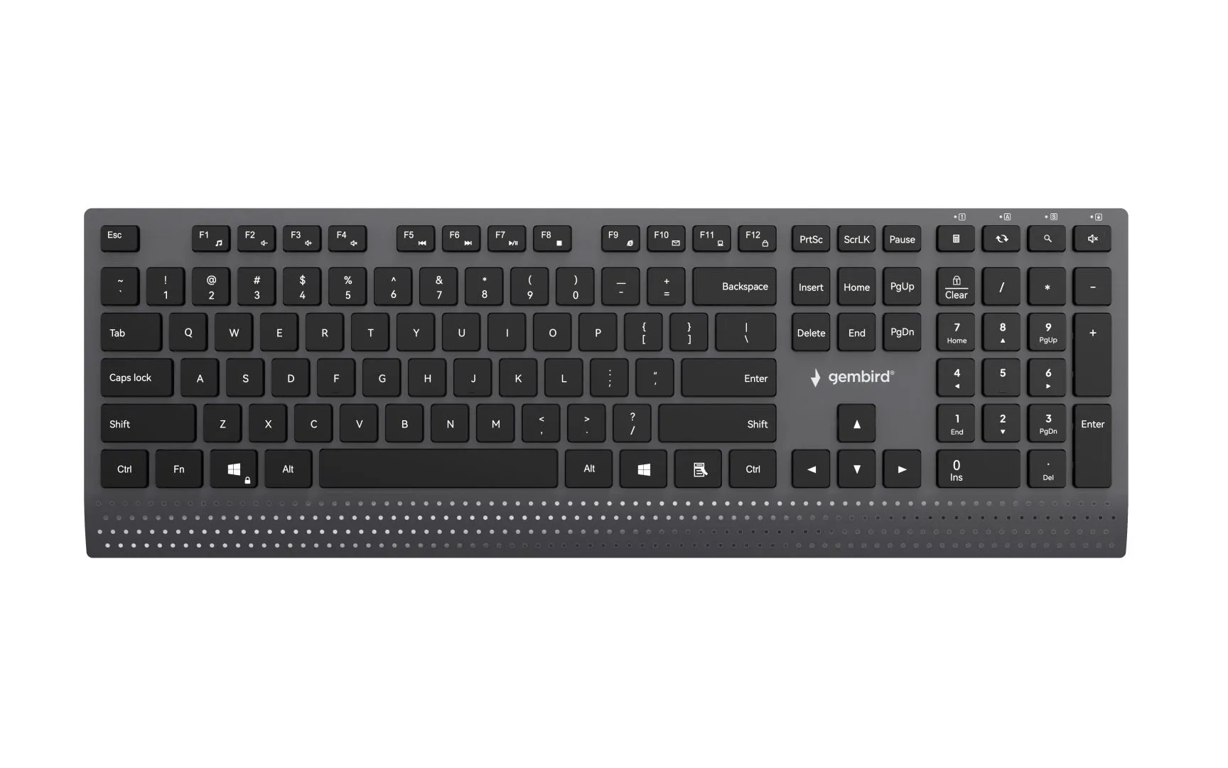 Gembird KB-MCH-06 Slim Wired Multimedia Keyboard Black US