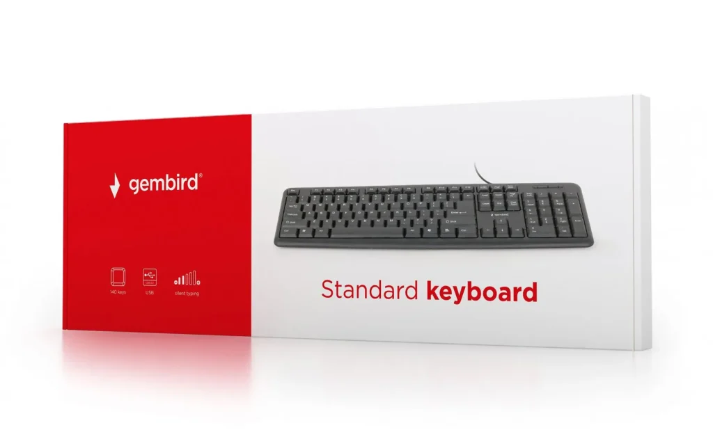 Gembird KB-U-103 Standard keyboard Black US - Image 4