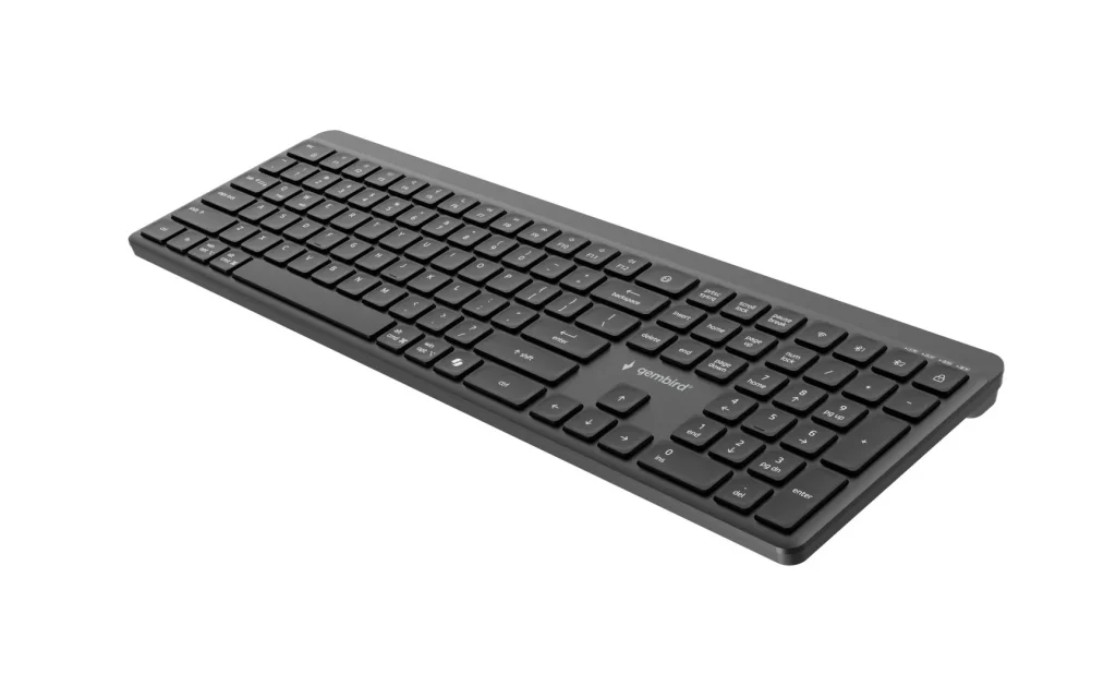 Gembird KB-WPS-03 Dual-Mode Pro Business Slim Wireless Bluetooth Keyboard Black US - Image 3