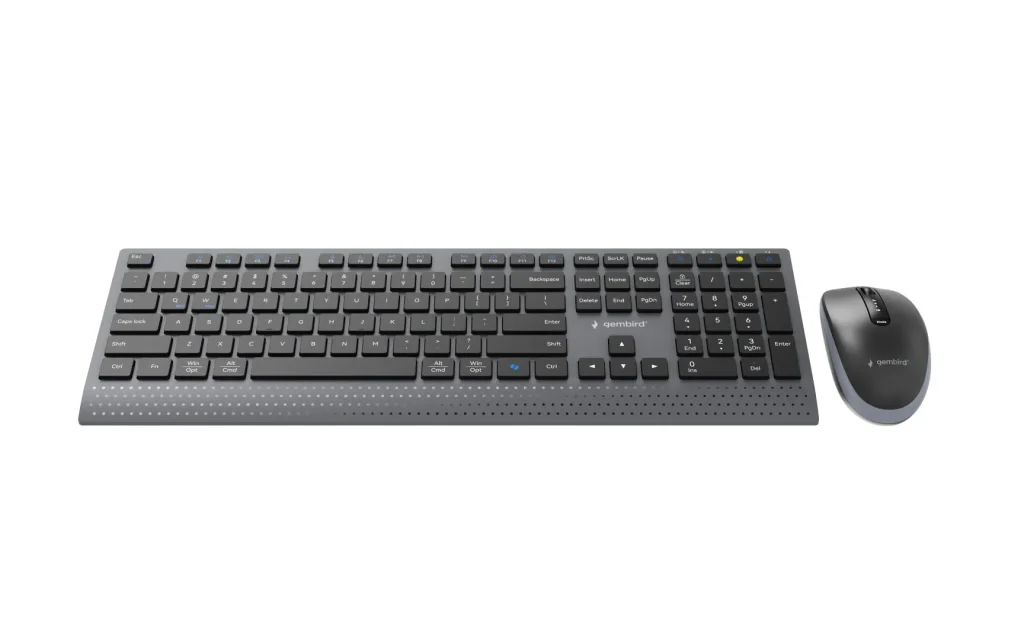 Gembird KBS-WPS-02 Dual-Mode Slim Wireless Bluetooth Keyobard Combo Black US - Image 5