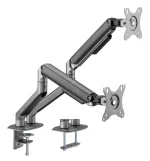 Gembird MA-DA2-05 Desk mounted adjustable double monitor arm 17"-32" Space Grey - Image 2