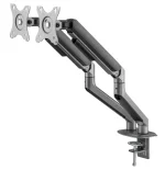Gembird MA-DA2-05 Desk mounted adjustable double monitor arm 17"-32" Space Grey - Image 4