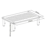 Gembird MS-TABLE-01 Adjustable Rectangle Monitor Stand Black - Image 3