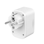 Gembird TA-ACPDQC20-01-W 2-port USB fast charger with pass-through AC socket 20W White - Image 3