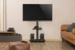 Gembird TVS-75S-02 TV floor stand with caster wheels 37"-75" Black - Image 5