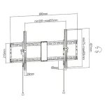 Gembird WM-90T-01 Filt TV Wall Mount 43"-90" Black - Image 2