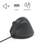 Hama ECM-500R Ergonomic Vertical Mouse Black - Image 3