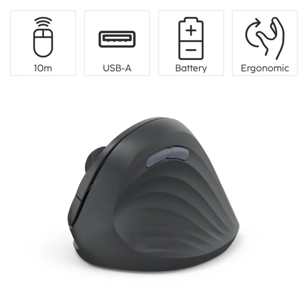 Hama EWM-500R Wireless Ergonomic Vertical Mouse Black - Image 2