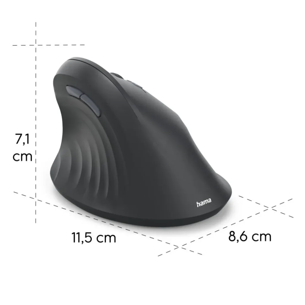 Hama EWM-500R Wireless Ergonomic Vertical Mouse Black - Image 3