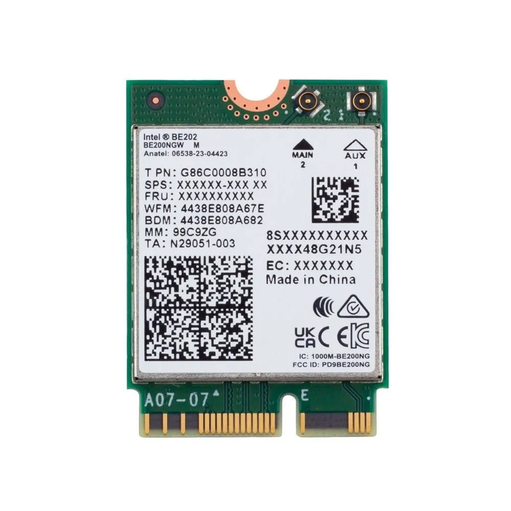 Intel Wi-Fi 7 BE202 2230 2x2 BE+BT No vPro