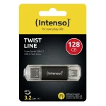 Intenso 128GB Twist Line USB3.2 Black - Image 3