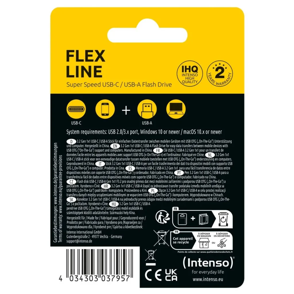 Intenso 64GB Flex Line USB3.2 Black - Image 4