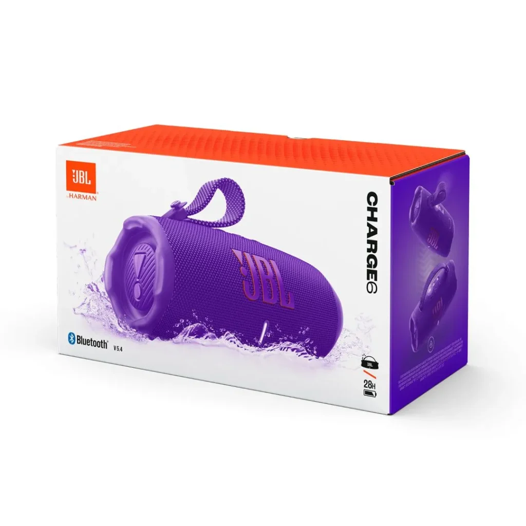 JBL Charge 6 Bluetooth Speaker Purple - Image 11
