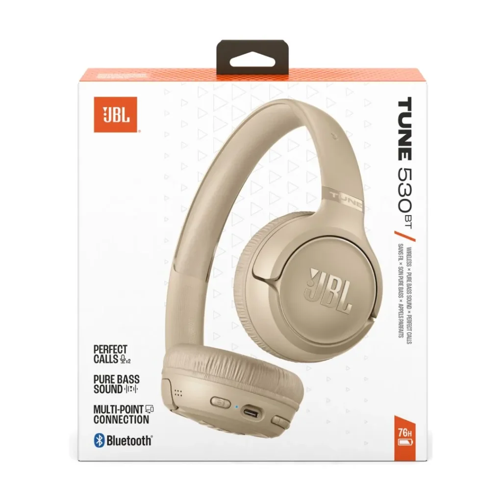 JBL Tune 530 Bluetooth Headset Beige - Image 3