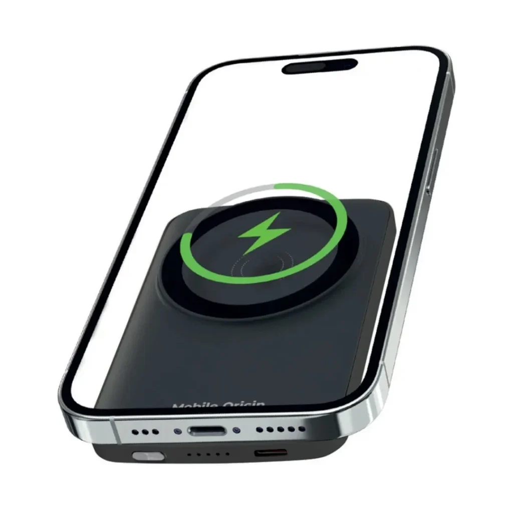 Mobile Origin Wireless Magnetic PowerBank 5000mAh Black - Image 5