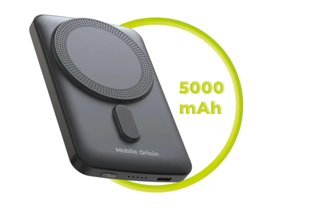 Mobile Origin Wireless Magnetic PowerBank 5000mAh Black - Image 6