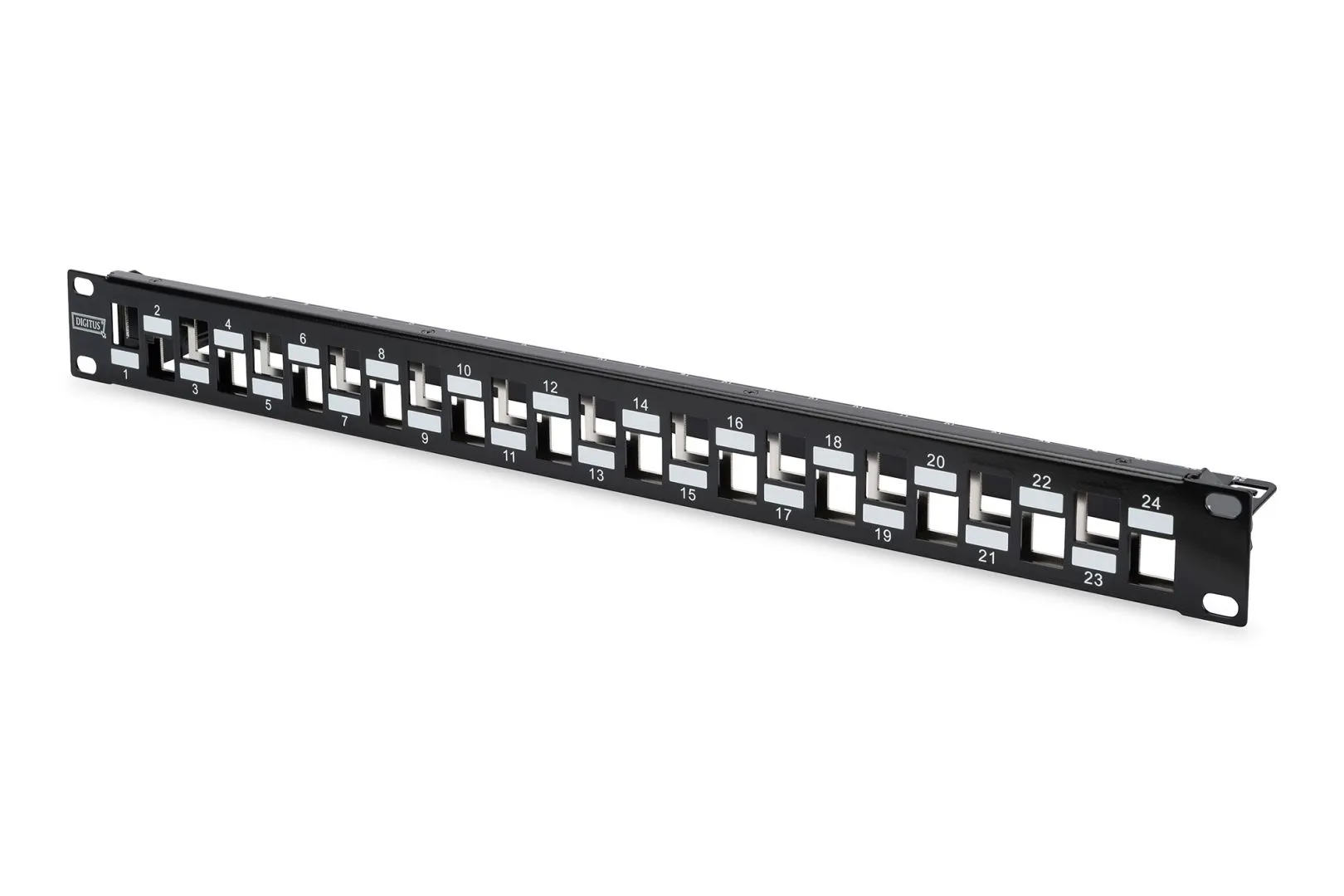 modular-patch-panel-shielded-24-port_1 Digitus 24-port Patch Panel 1U Black - Image 1