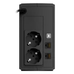 NJOY Szünetmentes  600VA - Keen 600 USB (2 Schuko, line-interaktív, USB menedzsment, RJ11/45 vonalvédelem, fekete) - Image 9