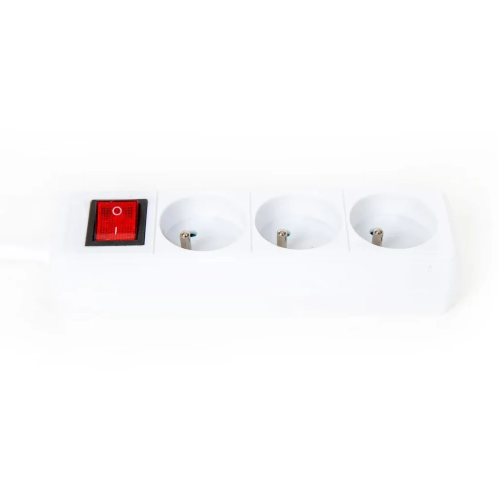 Platinet Hálózati Elosztó Kapcsolóval 3DIN 1,5m White - Image 2