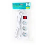 Platinet Hálózati Elosztó Kapcsolóval 3DIN 1,5m White - Image 3