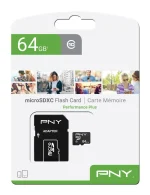 PNY 64GB microSDXC Performance Plus Class 10 + adapterrel - Image 3
