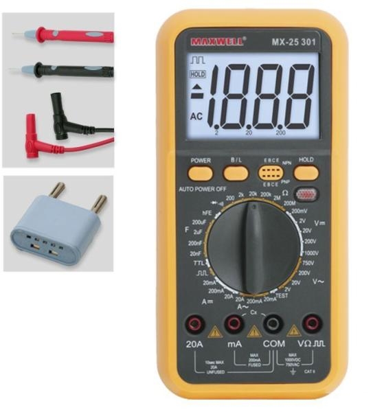 maxwell-digitalis-multimeter-true-rms-25302_1.jpg Maxwell Digitális multiméter (TRUE RMS) 25302 - Image 1