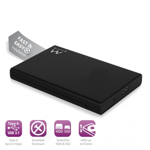 ewent-2-5-sata-ssd-hdd-screwless-black_1.jpg Ewent 2,5" SATA SSD/HDD screwless Black - Image 1